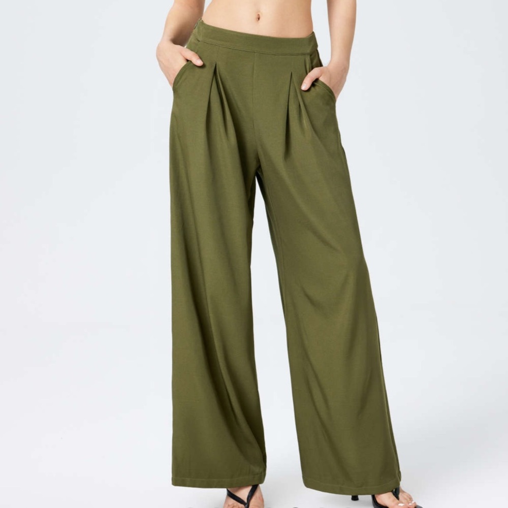 Cider green wide leg trousers SOLD OUT ONLINE!